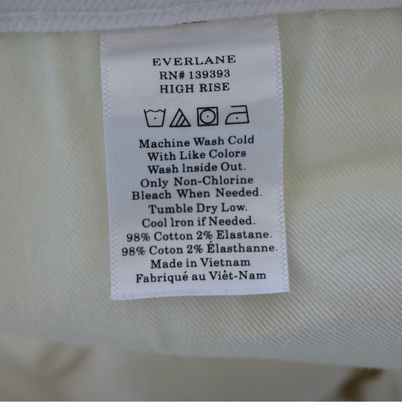 Everlane High-Rise Skinny Ankle Jean White Size US 25 - Picture 5 of 5